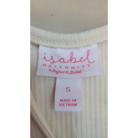 Women's Rib Maternity Tank Top - Isabel Maternity by Ingrid & Isabel White Small - Picture 5 of 8